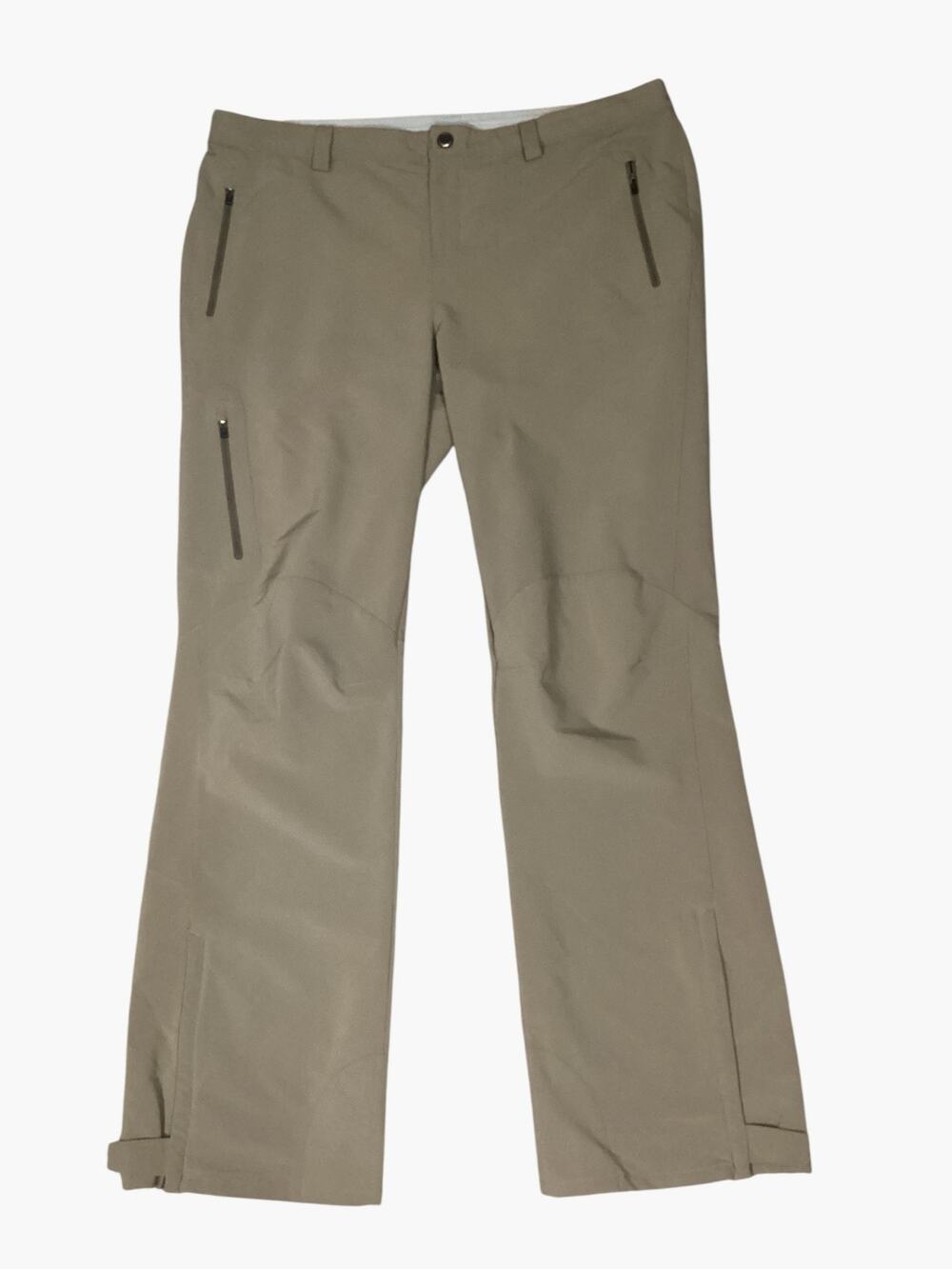 REI Endeavor Softshell Hiking Pants Beige Tan Zipper Pockets Stretch size 16